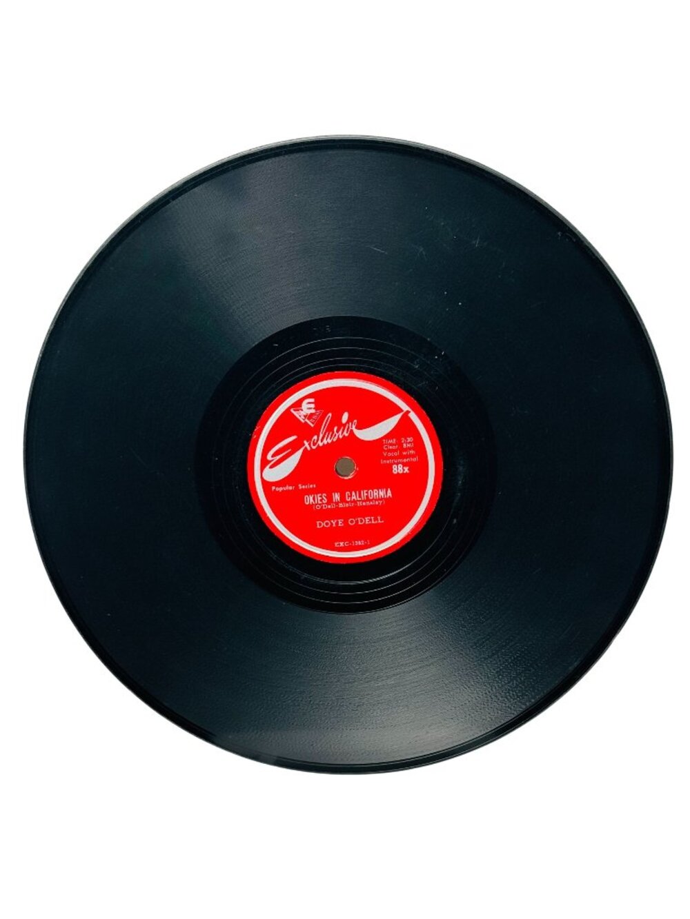 Doye O'Dell Okies In California 10 Inch Shellac Record 78 RPM Exclusive 88x